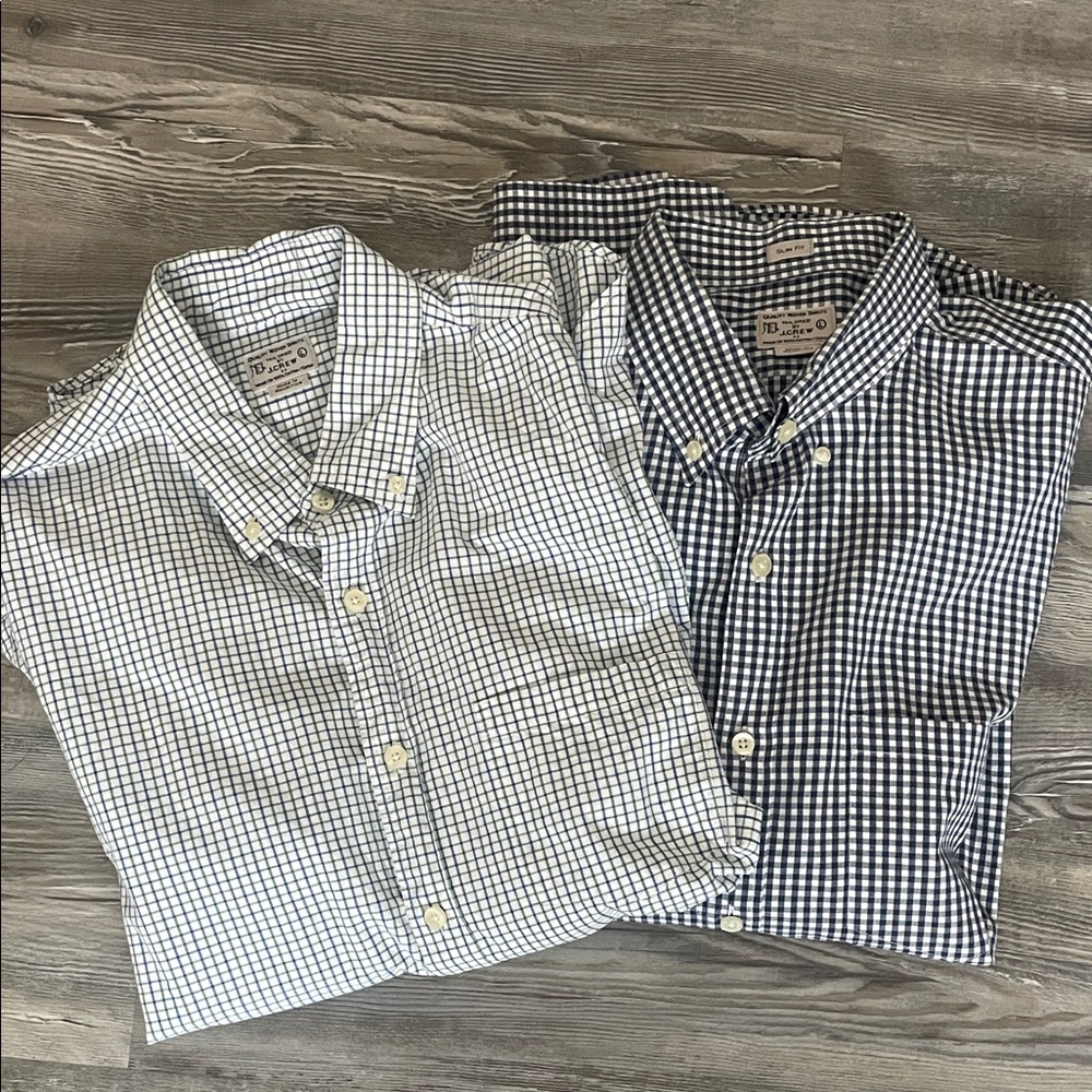 Set of J. Crew Men's Checkered Button Down Shirts